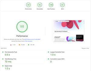 Polkadot website performance Oct 2024